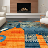 Ultra Soft Area Rug, Non Slip, Stain Resistant, Washable Area Rugs for Living Room, Bedroom, Lively Colorful Animal Design(Orange)