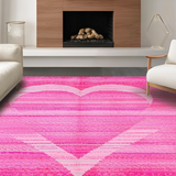 Ultra Soft Area Rug, Non Slip, Stain Resistant, Washable Area Rugs for Living Room, Bedroom, Vibrant Soft Curved Patterns(Pink)
