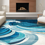Contemporary Wavy Texture Appeal(Blue)