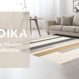 Ultra Soft Area Rug, Non Slip, Stain Resistant, Washable Area Rugs for Living Room, Bedroom, Vibrant Modern Random Stripe Motif(Gray)
