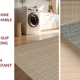 Ultra Soft Area Rug, Non Slip, Stain Resistant, Washable Area Rugs for Living Room, Bedroom, Stylish Vintage Striped Arrangement(Brown)