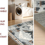 Ultra Soft Area Rug, Non Slip, Stain Resistant, Washable Area Rugs for Living Room, Bedroom, Modern Ethereal Nature Scene(Gray)
