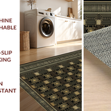 Trendy Shaggy Textured Geometric Elements(Black)