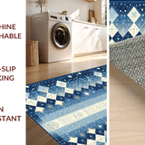 Ultra Soft Area Rug, Non Slip, Stain Resistant, Washable Area Rugs for Living Room, Bedroom, Gentle Cloud and Star Fusion(Blue)