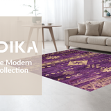 Ultra Soft Area Rug, Non Slip, Stain Resistant, Washable Area Rugs for Living Room, Bedroom, Elegant Earthy Color Harmony(Purple)
