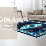 Ethnic Blue Toned Medallion Design(Blue)