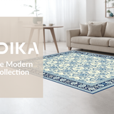 Lively Geometric Floral Fusion(White)