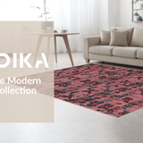 Ultra Soft Area Rug, Non Slip, Stain Resistant, Washable Area Rugs for Living Room, Bedroom, Cute Pink Ribbon and Cherry Bomb Rug Design(Pink)