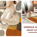 Ultra Soft Area Rug, Non Slip, Stain Resistant, Washable Area Rugs for Living Room, Bedroom, Stylish Deer Pattern with Neutral Hues(Brown)