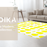 Ultra Soft Area Rug, Non Slip, Stain Resistant, Washable Area Rugs for Living Room, Bedroom, Quirky Cartoonish Floor Accent(Yellow)