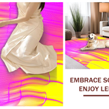 Ultra Soft Area Rug, Non Slip, Stain Resistant, Washable Area Rugs for Living Room, Bedroom, Vibrant Tie-Dye Aesthetic Blend(Yellow)