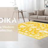 Ultra Soft Area Rug, Non Slip, Stain Resistant, Washable Area Rugs for Living Room, Bedroom, Sunny Textured Coastal Vibe(Yellow)