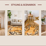 Ultra Soft Area Rug, Non Slip, Stain Resistant, Washable Area Rugs for Living Room, Bedroom, Stylish Soft Camel Aesthetic(Orange)
