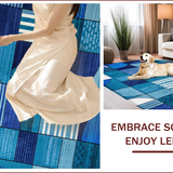 Ultra Soft Area Rug, Non Slip, Stain Resistant, Washable Area Rugs for Living Room, Bedroom, Hawaiian Style Poolside Outdoor Carpet(Blue)