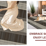 Ultra Soft Area Rug, Non Slip, Stain Resistant, Washable Area Rugs for Living Room, Bedroom, Contemporary Cozy Textured Welcome(Brown)