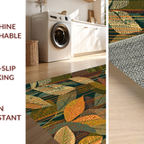 Ultra Soft Area Rug, Non Slip, Stain Resistant, Washable Area Rugs for Living Room, Bedroom, Striking Cute Geometric Arrangement(Brown)
