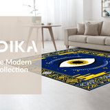 Colorful Distressed Geometric Motif(Blue)