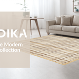 Ultra Soft Area Rug, Non Slip, Stain Resistant, Washable Area Rugs for Living Room, Bedroom, Sophisticated Transitional Striped Style(Beige)