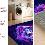 Ultra Soft Area Rug, Non Slip, Stain Resistant, Washable Area Rugs for Living Room, Bedroom, Striking Playful Nebula Theme(Purple)