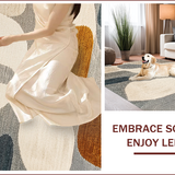 Ultra Soft Area Rug, Non Slip, Stain Resistant, Washable Area Rugs for Living Room, Bedroom, Abstract Modern Low Pile(Gray)