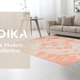 Ultra Soft Area Rug, Non Slip, Stain Resistant, Washable Area Rugs for Living Room, Bedroom, Soft Earthy Tones Aesthetic(Orange)