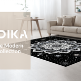 Artistic Monochrome Circular Design(Black)