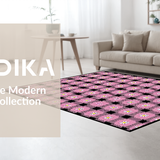Ultra Soft Area Rug, Non Slip, Stain Resistant, Washable Area Rugs for Living Room, Bedroom, Vibrant Playful Floral Composition(Pink)