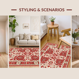 Elegant Vintage Trellis Design(Red)