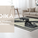 Ultra Soft Area Rug, Non Slip, Stain Resistant, Washable Area Rugs for Living Room, Bedroom, Wildlife Inspired Monochrome Aesthetic(Beige)
