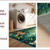 Ultra Soft Area Rug, Non Slip, Stain Resistant, Washable Area Rugs for Living Room, Bedroom, Charming Animal Print Wonderland(Green)