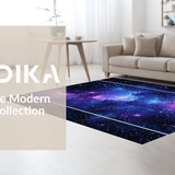 Ultra Soft Area Rug, Non Slip, Stain Resistant, Washable Area Rugs for Living Room, Bedroom, Serene Deep Space Gradient Design(Purple)