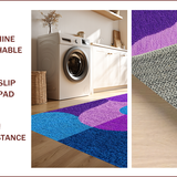 Ultra Soft Area Rug, Non Slip, Stain Resistant, Washable Area Rugs for Living Room, Bedroom, Modern Abstract Dining Space Non-Slip Carpet(Purple)