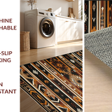 Ultra Soft Area Rug, Non Slip, Stain Resistant, Washable Area Rugs for Living Room, Bedroom, Vivid Abstract Ogee Pattern(Brown)