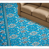 Ultra Soft Area Rug, Non Slip, Stain Resistant, Washable Area Rugs for Living Room, Bedroom, Vintage Tribal Bedroom Washable Accent Carpet(Blue)