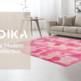 Ultra Soft Area Rug, Non Slip, Stain Resistant, Washable Area Rugs for Living Room, Bedroom, Whimsical Bow Rug, Playful Pink(Pink)