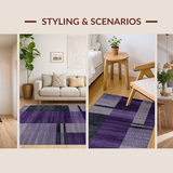 Ultra Soft Area Rug, Non Slip, Stain Resistant, Washable Area Rugs for Living Room, Bedroom, Luxe Purple Dreamy Vibe(Purple)