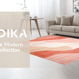 Ultra Soft Area Rug, Non Slip, Stain Resistant, Washable Area Rugs for Living Room, Bedroom, Trendy Soft Beige Arc Arrangement(Pink)