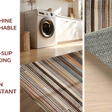 Ultra Soft Area Rug, Non Slip, Stain Resistant, Washable Area Rugs for Living Room, Bedroom, Cozy Warm Palette Weave(Brown)