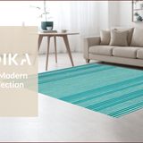 Ultra Soft Area Rug, Non Slip, Stain Resistant, Washable Area Rugs for Living Room, Bedroom, Vibrant Coastal Striped Aesthetic(Blue)