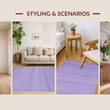 Ultra Soft Area Rug, Non Slip, Stain Resistant, Washable Area Rugs for Living Room, Bedroom, Luxurious Plush Modern Appeal(Purple)