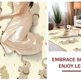 Ultra Soft Area Rug, Non Slip, Stain Resistant, Washable Area Rugs for Living Room, Bedroom, Whimsical Springtime Animal Patterns(Beige)