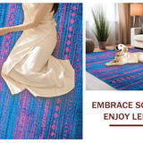 Ultra Soft Area Rug, Non Slip, Stain Resistant, Washable Area Rugs for Living Room, Bedroom, Dynamic Blue Pink Mosaic Theme(Blue)