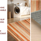 Ultra Soft Area Rug, Non Slip, Stain Resistant, Washable Area Rugs for Living Room, Bedroom, Stylish Earthy Modern Textural Blend(Brown)