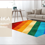 Ultra Soft Area Rug, Non Slip, Stain Resistant, Washable Area Rugs for Living Room, Bedroom, Boho Terracotta Rainbow Low Pile Nursery Rug(Red)