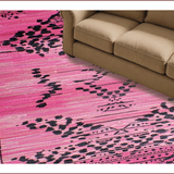 Ultra Soft Area Rug, Non Slip, Stain Resistant, Washable Area Rugs for Living Room, Bedroom, Chic Modern Abstract Aesthetic(Pink)
