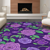 Ultra Soft Area Rug, Non Slip, Stain Resistant, Washable Area Rugs for Living Room, Bedroom, Luxurious Modern Artistic Blend(Purple)