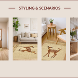 Ultra Soft Area Rug, Non Slip, Stain Resistant, Washable Area Rugs for Living Room, Bedroom, Neutral Safari Entryway Washable Indoor Outdoor Rug(Beige)