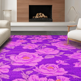 Ultra Soft Area Rug, Non Slip, Stain Resistant, Washable Area Rugs for Living Room, Bedroom, Charming Soft Pastel Aesthetic(Purple)