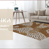 Ultra Soft Area Rug, Non Slip, Stain Resistant, Washable Area Rugs for Living Room, Bedroom, Non-Slip Leopard Print Living Room(Brown)