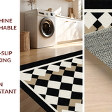 Ultra Soft Area Rug, Non Slip, Stain Resistant, Washable Area Rugs for Living Room, Bedroom, Stylish Diamond Trellis Aesthetic(Beige)